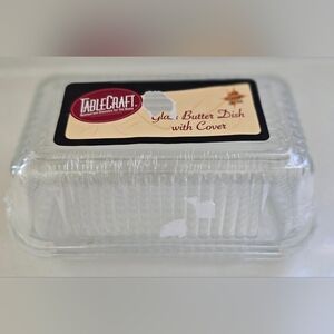 Table Craft Restaurant Class For The‎ Home Ribbed Glass Butter Dish